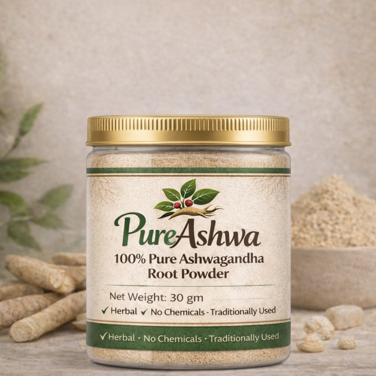 PureAshwa Ashwagandha Powder — 100% Pure Ayurvedic Root Powder
