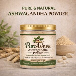 PureAshwa Ashwagandha Powder — 100% Pure Ayurvedic Root Powder