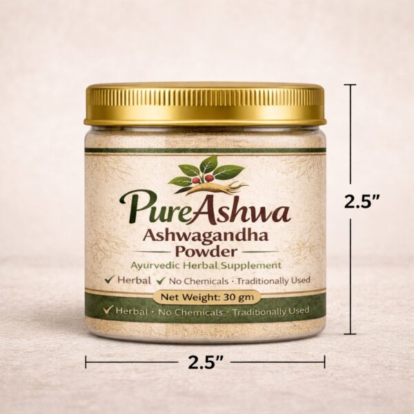 PureAshwa Ashwagandha Powder — 100% Pure Ayurvedic Root Powder