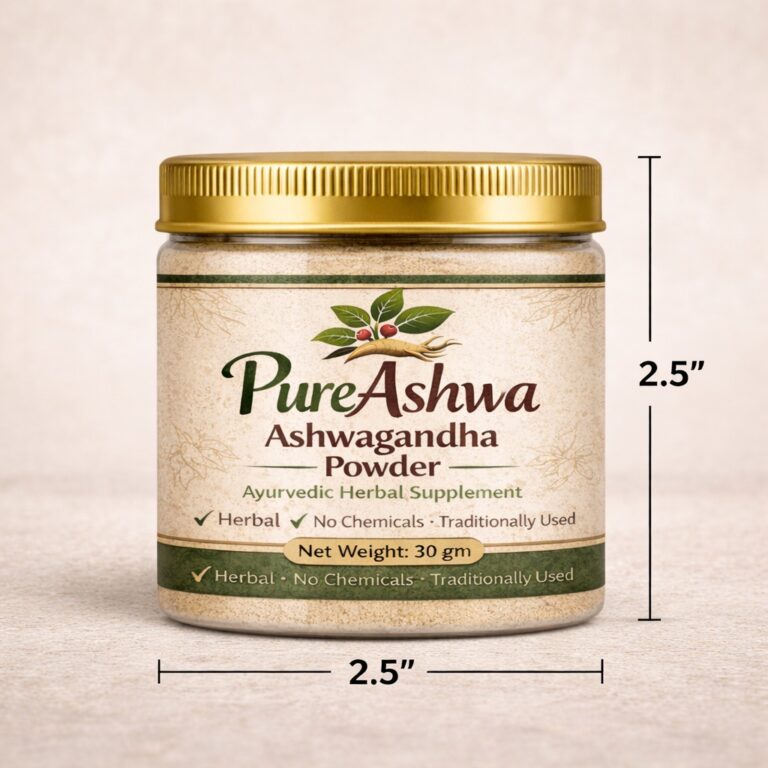 PureAshwa Ashwagandha Powder — 100% Pure Ayurvedic Root Powder
